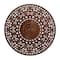 Brown Wood Handmade Intricately Carved Floral Wall Decor with Mandala Design 36" x 1" x 36"